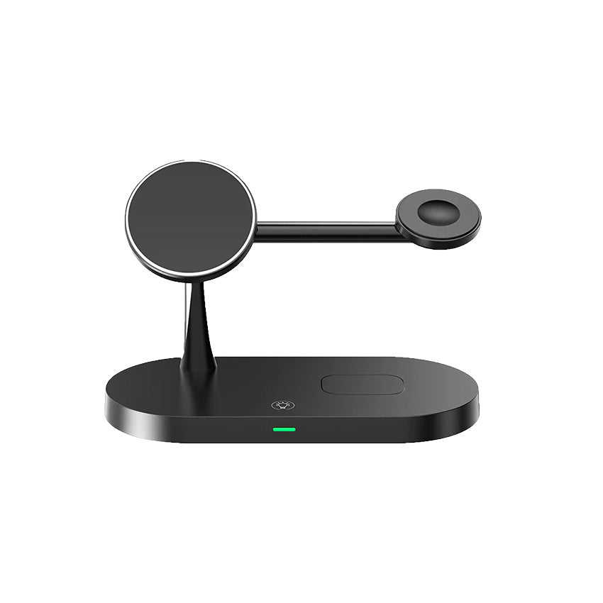 5-In-1 Magnetic Fast Wireless Charger Black front view